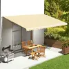 vidaXL Tissu de remplacement pour auvent Jaune et blanc 6x3,5 m