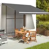vidaXL Tissu de remplacement pour auvent Anthracite 4,5x3,5 m