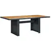 vidaXL Table de jardin Gris foncé Résine tressée et bois d'acacia