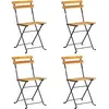 vidaXL Chaises de bistro pliables 4 pcs Bois d'acacia massif