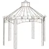 vidaXL Pavillon de jardin Marron antique 400x258x378 cm Fer