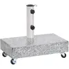 vidaXL Socle de parasol Gris clair 45x25x8,3 cm Granite