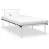 vidaXL Cadre de lit Blanc Métal 120x200 cm