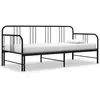 vidaXL Cadre de canapé-lit extensible Noir Métal 90x200 cm