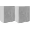 vidaXL Armoires suspendues 2 pcs Gris béton Bois d’ingénierie 805082