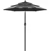 vidaXL Parasol à 3 niveaux avec mât en aluminium Anthracite 2 m