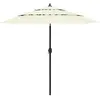 vidaXL Parasol à 3 niveaux avec mât en aluminium Sable 2,5 m