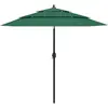 vidaXL Parasol à 3 niveaux avec mât en aluminium Vert 2,5 m