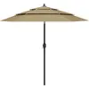 vidaXL Parasol à 3 niveaux avec mât en aluminium Taupe 2,5 m
