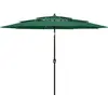 vidaXL Parasol à 3 niveaux avec mât en aluminium Vert 3 m