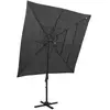 vidaXL Parasol de jardin à 4 niveaux avec mât en aluminium anthracite