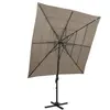 vidaXL Vidaxl Parasol À 4 Niveaux Avec M?T En Aluminium Taupe 250x250 Cm