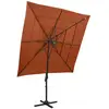 vidaXL Parasol de jardin à 4 niveaux avec mât en aluminium terre cuite