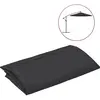 vidaXL Tissu de remplacement pour parasol déporté Noir 350 cm
