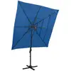 vidaXL Parasol de jardin à 4 niveaux avec mât en aluminium bleu azuré