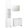 vidaXL Ensemble de meubles de salle de bain 3 pcs Blanc Aggloméré
