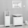 vidaXL Ensemble de meubles de salle de bain 3 pcs Blanc Aggloméré