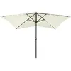 vidaXL Parasol avec LED et mât en acier Anthracite 2x3 m
