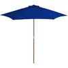 vidaXL Parasol d'extérieur avec mât en bois Bleu 270 cm