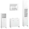 vidaXL Ensemble de meubles de salle de bain 4 pcs Blanc Aggloméré