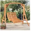 vidaXL Lit balançoire Bois courbé avec finition en teck 115x147x46 cm