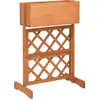 vidaXL Jardinière à treillis de jardin Orange 45x30x74cm Bois de sapin