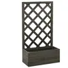 vidaXL Jardinière à treillis de jardin Gris 50x25x90 cm Bois de sapin