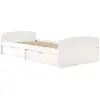 vidaXL Cadre de lit avec 2 tiroirs blanc bois de pin massif 90x200 cm