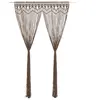 vidaXL Rideau en macramé Taupe 140x240 cm Coton