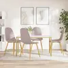 vidaXL Chaises à manger lot de 4 Rose Velours