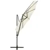 vidaXL Parasol déporté avec mât et lumières LED Vert 300 cm
