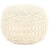 vidaXL Pouf fait à la main en macramé 45x30 cm Coton