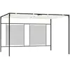 vidaXL Belvédère avec auvent rétractable 3x4x2,3 m Crème 180 g/m²