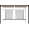 vidaXL Belvédère avec auvent rétractable 3x4x2,3 m Taupe 180 g/m²