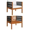 vidaXL Chaise de jardin avec coussin Bois d'acacia solide