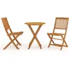 vidaXL Mobilier à dîner de jardin pliable 3 pcs Bois d'acacia solide