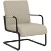 vidaXL Chaise cantilever Gris clair Similicuir