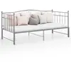 vidaXL Cadre de canapé-lit extensible Gris Métal 90x200 cm