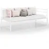 vidaXL Cadre de canapé-lit extensible blanc métal 90x200 cm