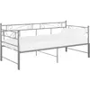 vidaXL Cadre de canapé-lit extensible gris métal 90x200 cm