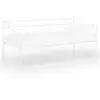 vidaXL Cadre de canapé-lit sans matelas blanc métal 90x200 cm