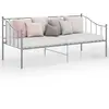 vidaXL Cadre de canapé-lit Gris Métal 90x200 cm