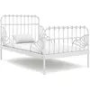 vidaXL Cadre de lit extensible sans matelas blanc métal 80x130/200 cm