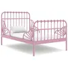 vidaXL Cadre de lit extensible Rose Métal 80x130/200 cm