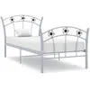 vidaXL Cadre de lit avec design de football Gris Métal 90x200 cm