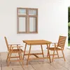 vidaXL Mobilier de salle à manger de jardin 3 pcs Bois d'acacia solide