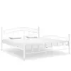 vidaXL Cadre de lit Blanc Métal 200x200 cm