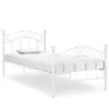 vidaXL Cadre de lit Blanc Métal 90x200 cm