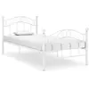 vidaXL Cadre de lit Blanc Métal 100x200 cm