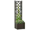 vidaXL Lit surélevé de jardin et treillis et système d'arrosage Moka
